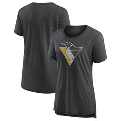 Pittsburgh Penguins Women's Slow Whistle Tri-Blend T-Shirt - Gray | US 202545073
