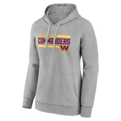 Washington Commanders Women's On Side Stripe Pullover Hoodie - Gray Hoodies