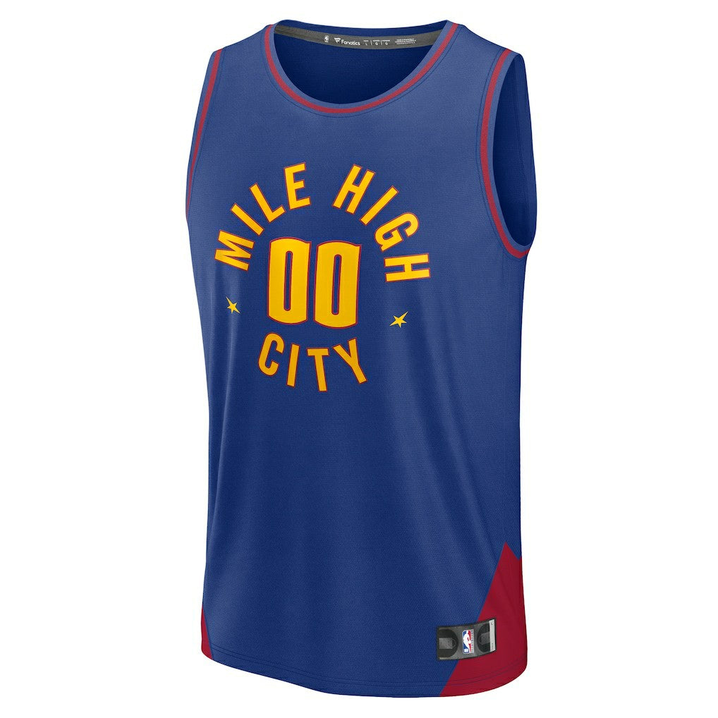 Denver Nuggets Fast Break Custom Jersey Statement Editi- Blue - Fanatics