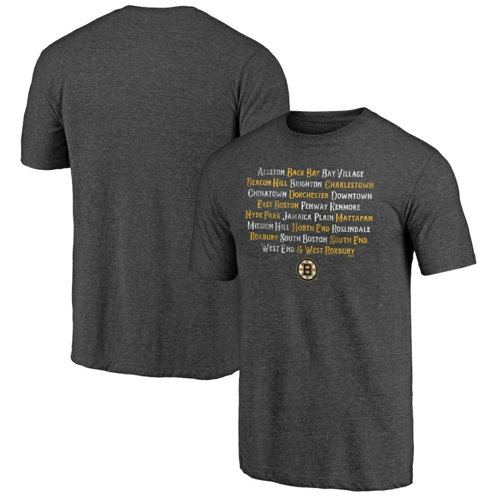 Boston Bruins Shoot to Score Tri-Blend T-Shirt - Charcoal | US 202545411