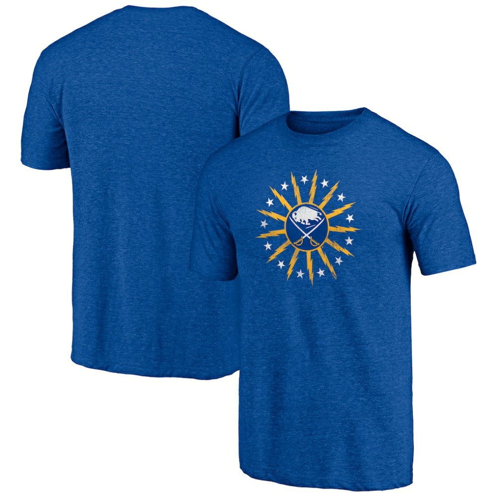 Buffalo Sabres Shoot to Score Tri-Blend T-Shirt - Royal | US 202545418