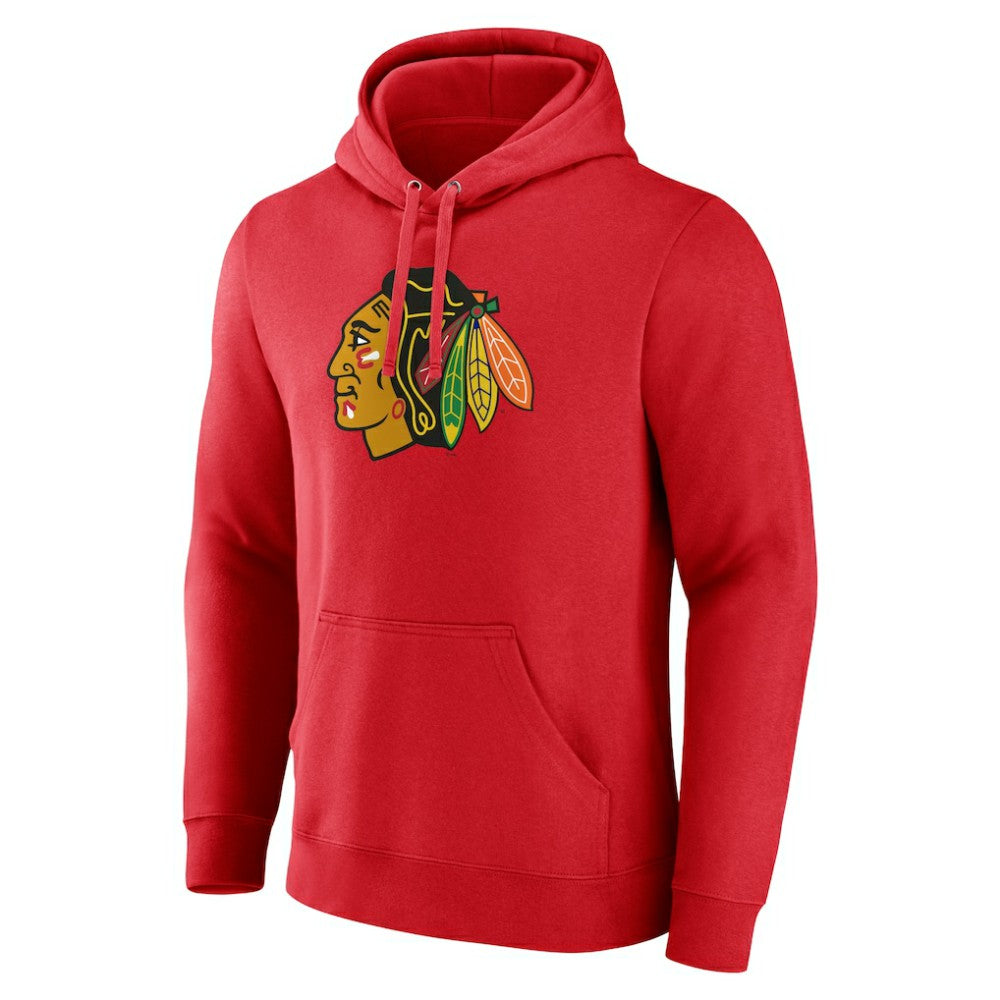 Chicago Blackhawks Primary Logo Pullover Hoodie - Red | US 202545438