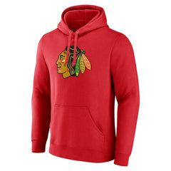 Chicago Blackhawks Primary Logo Pullover Hoodie - Red | US 202545438