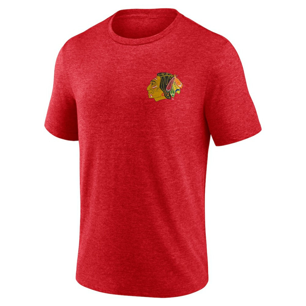 Chicago Blackhawks Earnest Will Tri-Blend T-Shirt - Red | US 202545445