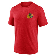 Chicago Blackhawks Earnest Will Tri-Blend T-Shirt - Red | US 202545445