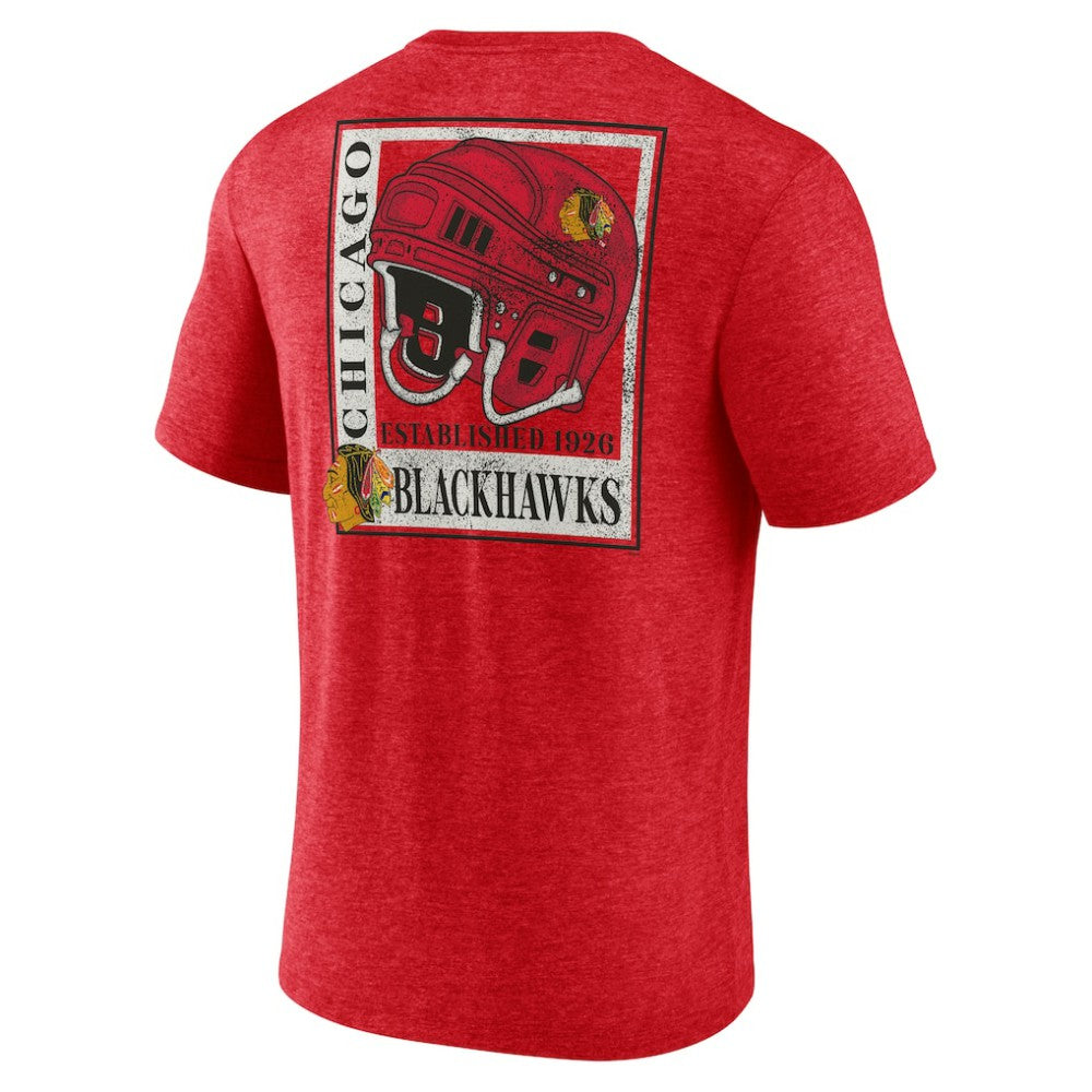 Chicago Blackhawks Earnest Will Tri-Blend T-Shirt - Red | US 202545445
