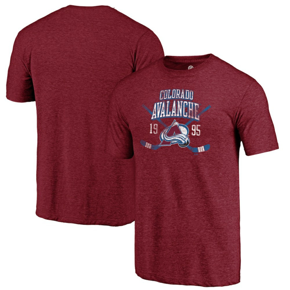 Colorado Avalanche Line Shift Tri-Blend T-Shirt - Burgundy | US 202545450