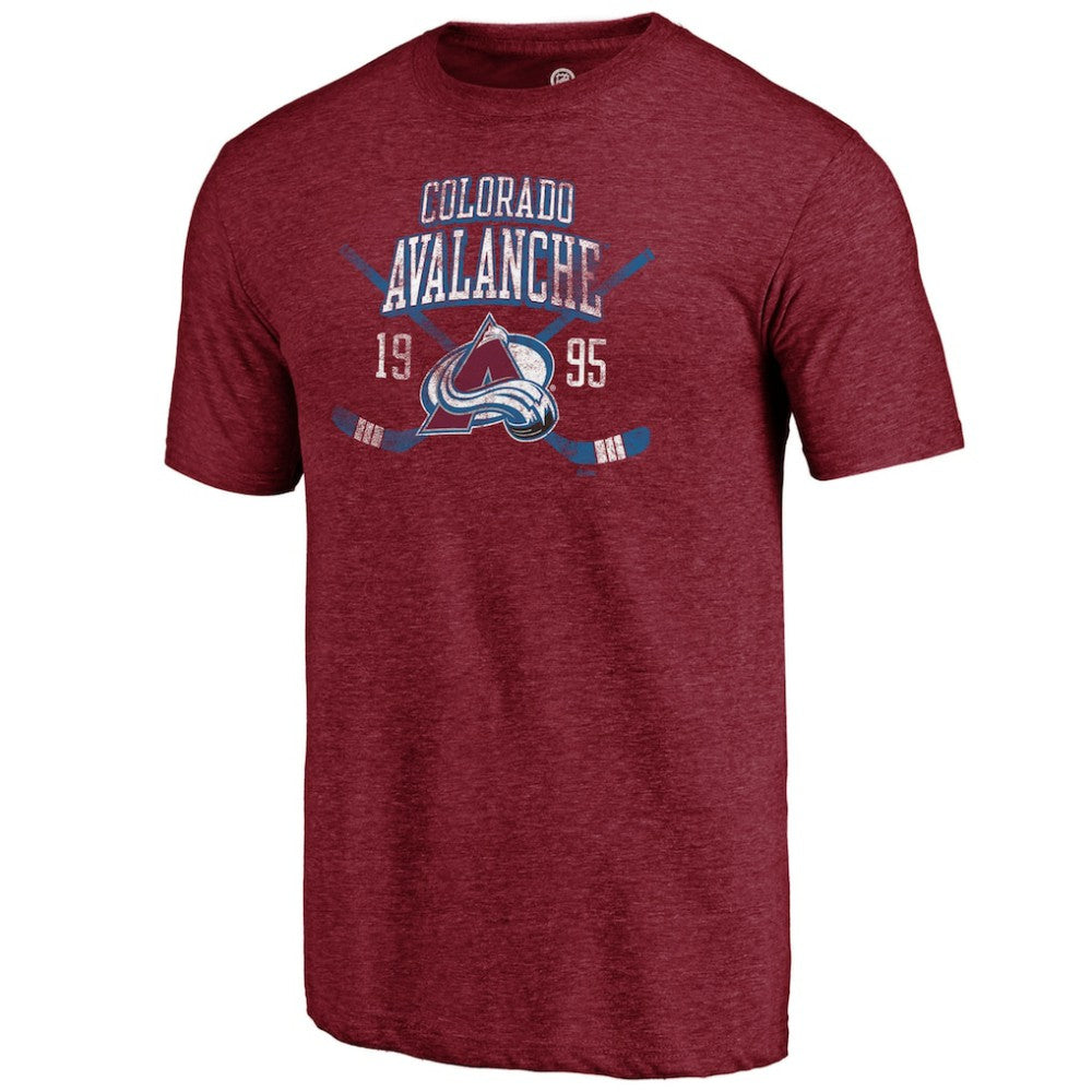 Colorado Avalanche Line Shift Tri-Blend T-Shirt - Burgundy | US 202545450