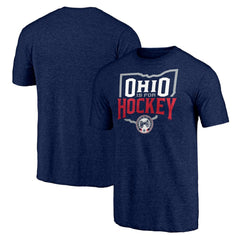 Columbus Blue Jackets Shoot to Score Tri-Blend T-Shirt - Navy | US 202545452