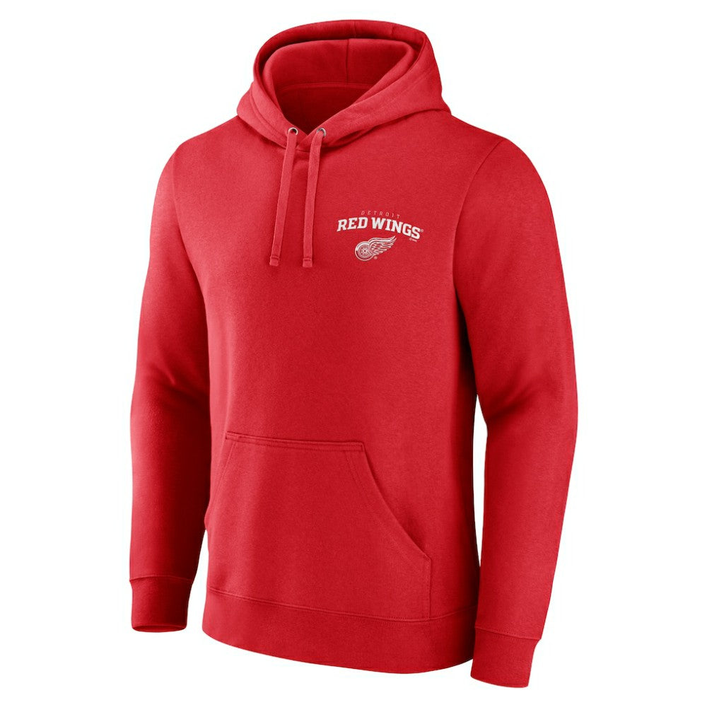 Detroit Red Wings Team Lockup Pullover Hoodie - Red | US 202545456