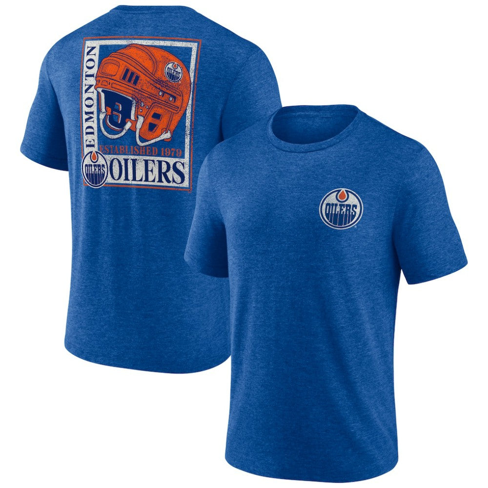 Edmonton Oilers Earnest Will Tri-Blend T-Shirt - Royal | US 202545474