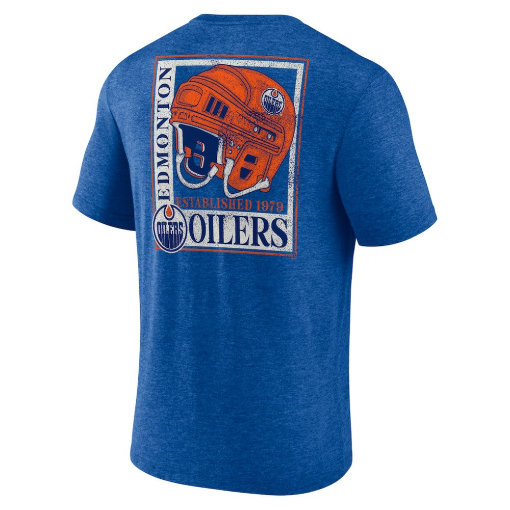 Edmonton Oilers Earnest Will Tri-Blend T-Shirt - Royal | US 202545474