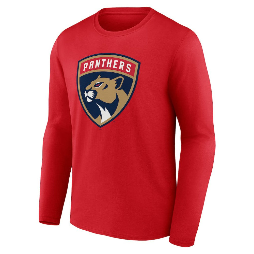 Florida Panthers Primary Logo Long Sleeve T-Shirt - Red | US 202545476