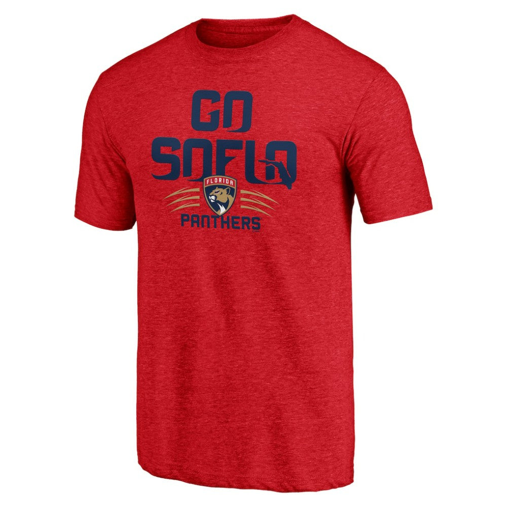 Florida Panthers Shoot to Score Tri-Blend T-Shirt - Red | US 202545485