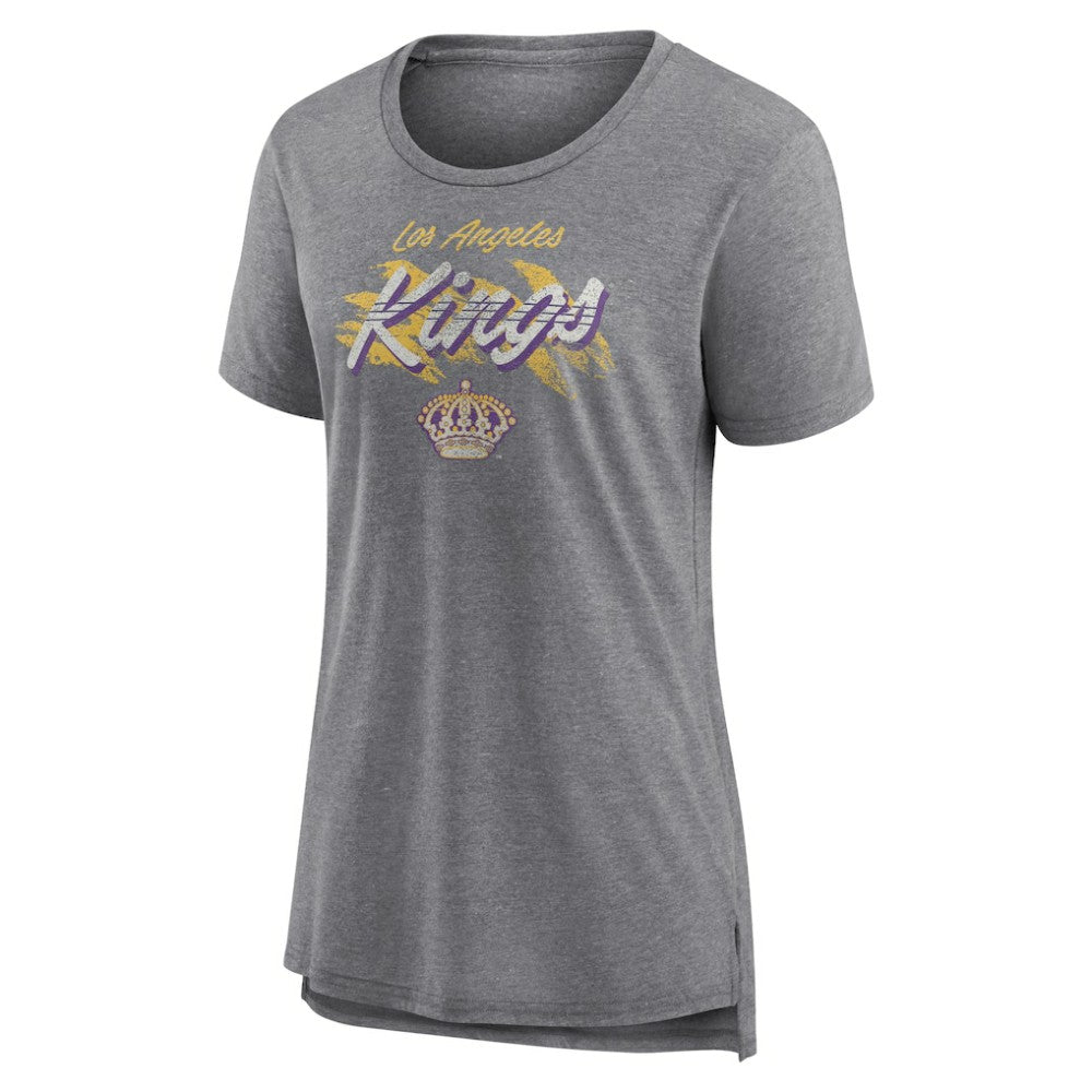 Los Angeles Kings Women's Hit the Ice Tri-Blend T-Shirt - Gray | US 202545490