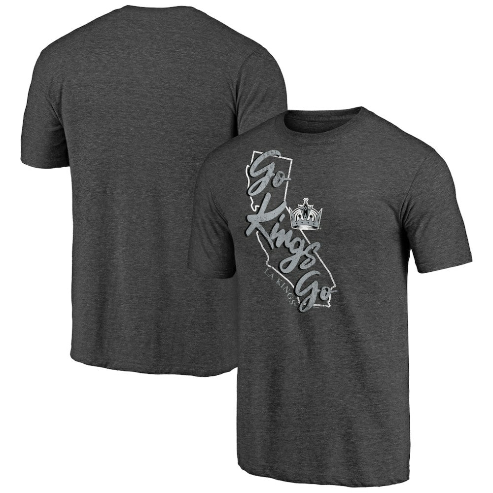 Los Angeles Kings Shoot to Score Tri-Blend T-Shirt - Charcoal | US 202545491