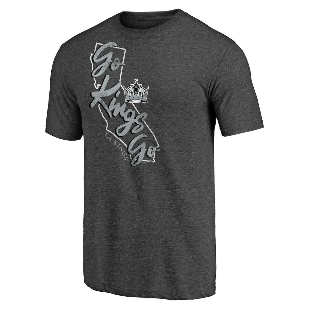 Los Angeles Kings Shoot to Score Tri-Blend T-Shirt - Charcoal | US 202545491