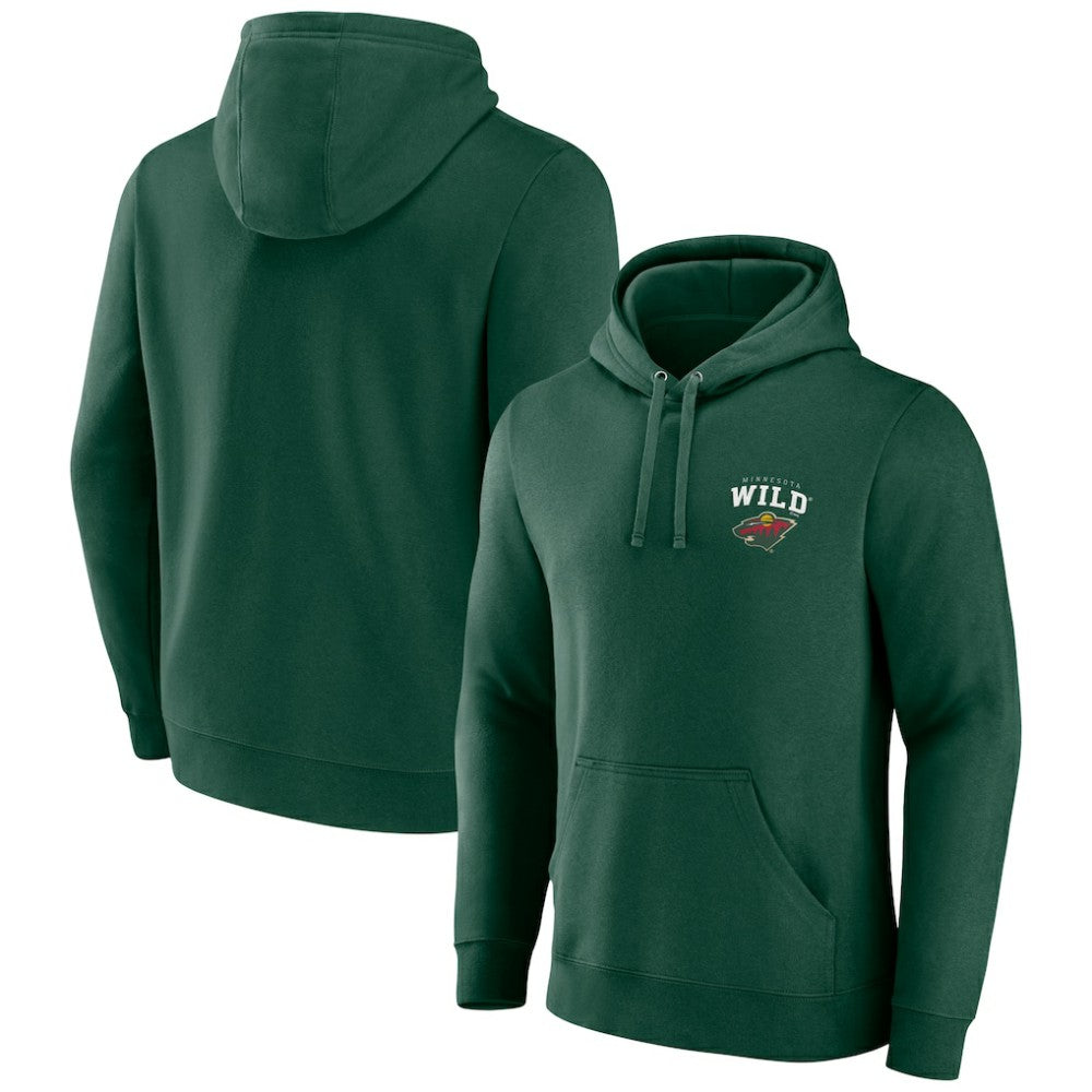 Minnesota Wild Team Lockup Pullover Hoodie - Green | US 202545493