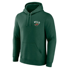 Minnesota Wild Team Lockup Pullover Hoodie - Green | US 202545493