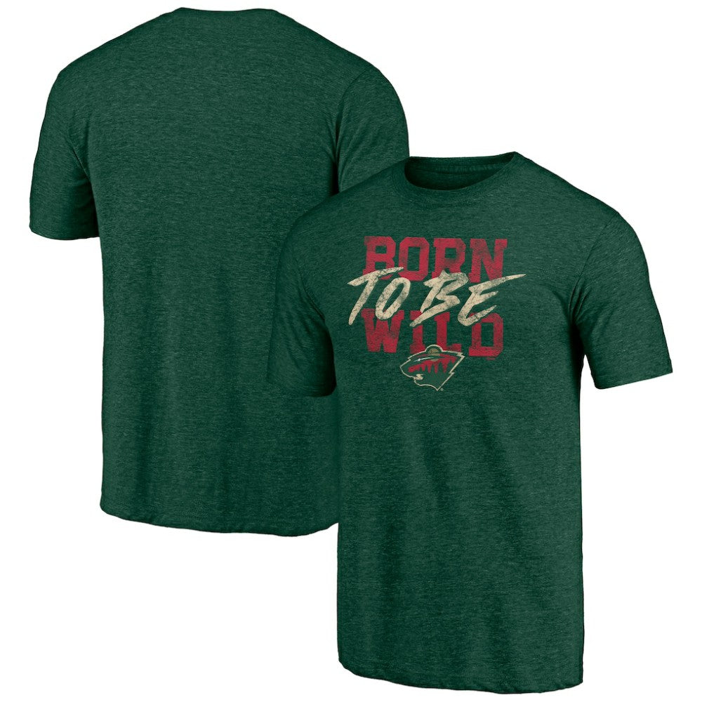Minnesota Wild Shoot to Score Tri-Blend T-Shirt - Green | US 202545496