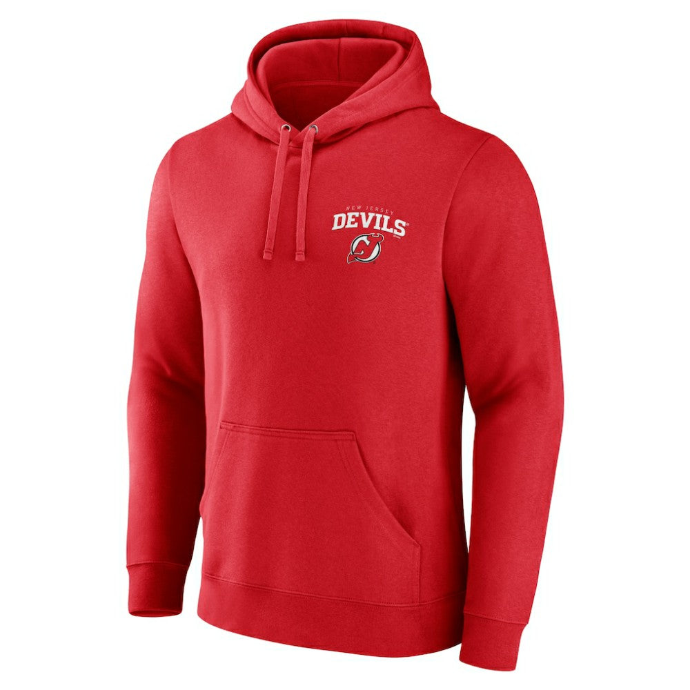 New Jersey Devils Team Lockup Pullover Hoodie - Red | US 202545519
