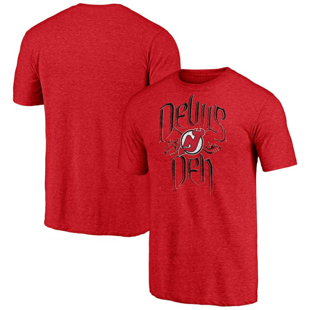 New Jersey Devils Shoot to Score Tri-Blend T-Shirt - Red | US 202545523