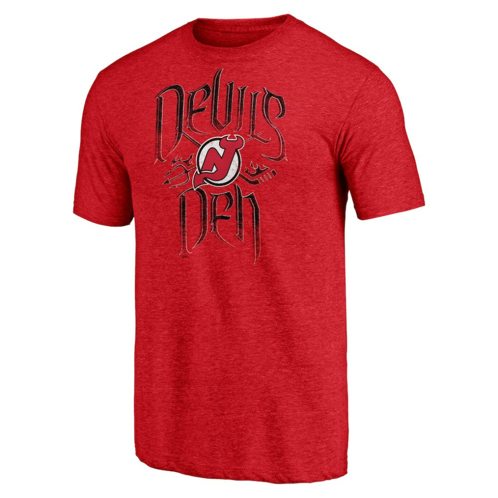 New Jersey Devils Shoot to Score Tri-Blend T-Shirt - Red | US 202545523