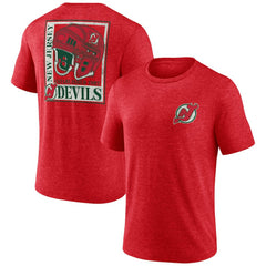 New Jersey Devils Earnest Will Tri-Blend T-Shirt - Red | US 202545524