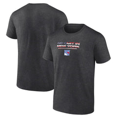 New York Rangers Stars and Stripes T-Shirt - Charcoal | US 202545536
