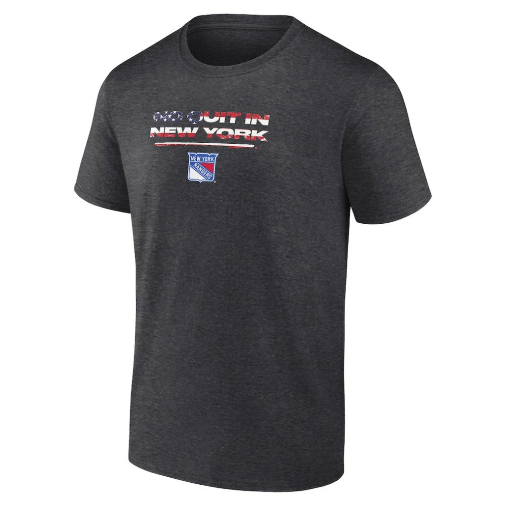 New York Rangers Stars and Stripes T-Shirt - Charcoal | US 202545536