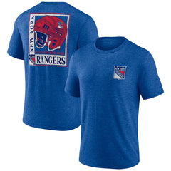 New York Rangers Earnest Will Tri-Blend T-Shirt - Blue | US 202545541