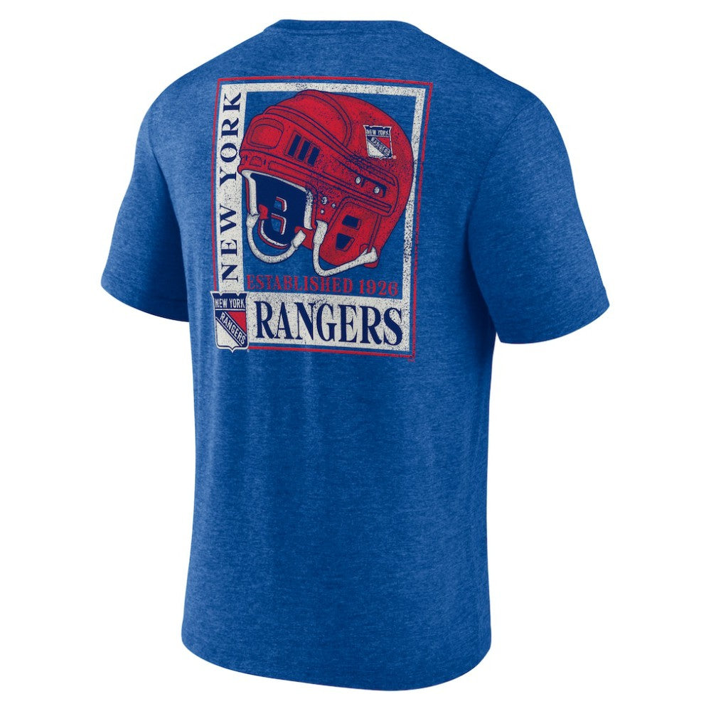 New York Rangers Earnest Will Tri-Blend T-Shirt - Blue | US 202545541