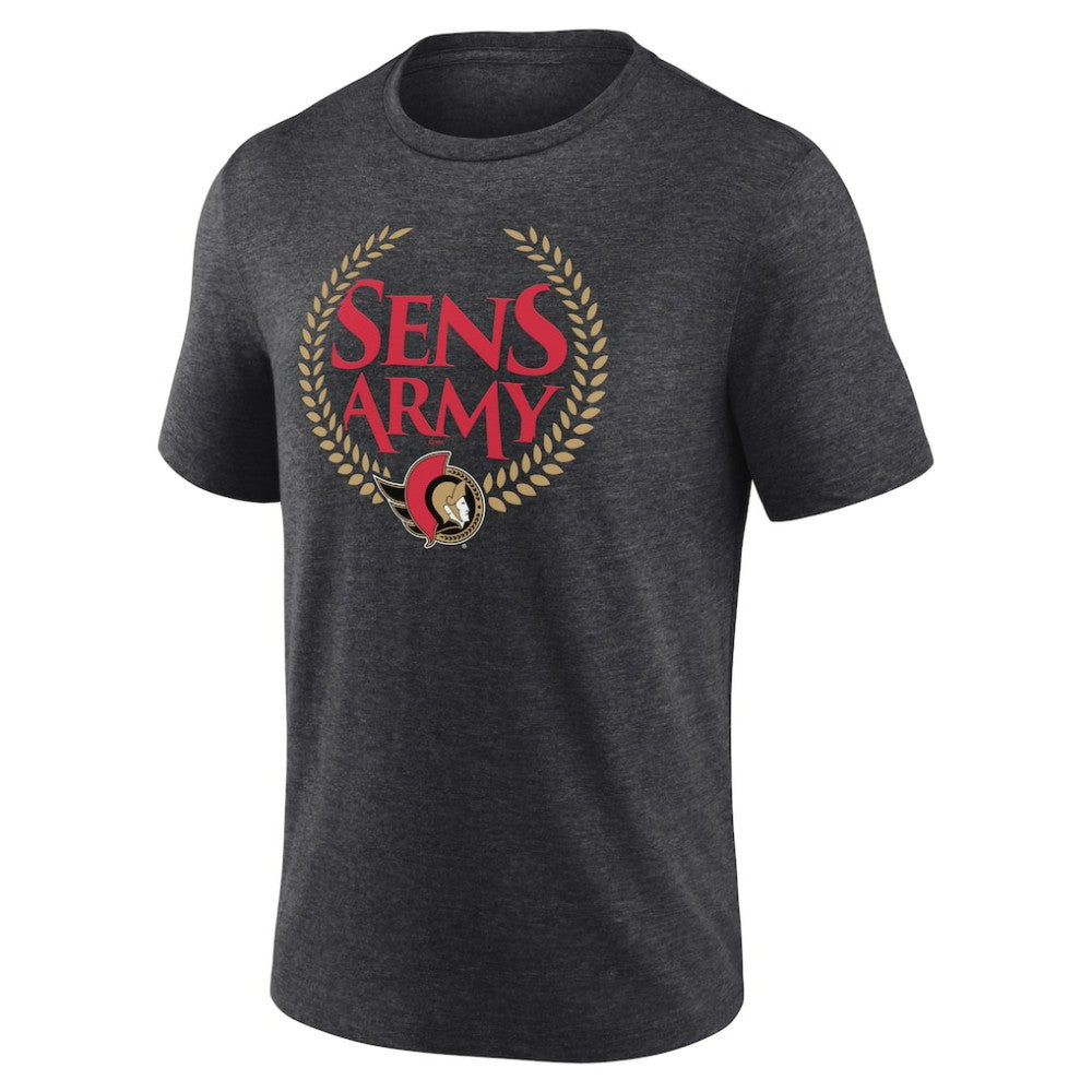 Ottawa Senators Shout Out Tri-Blend T-Shirt - Charcoal | US 202545548