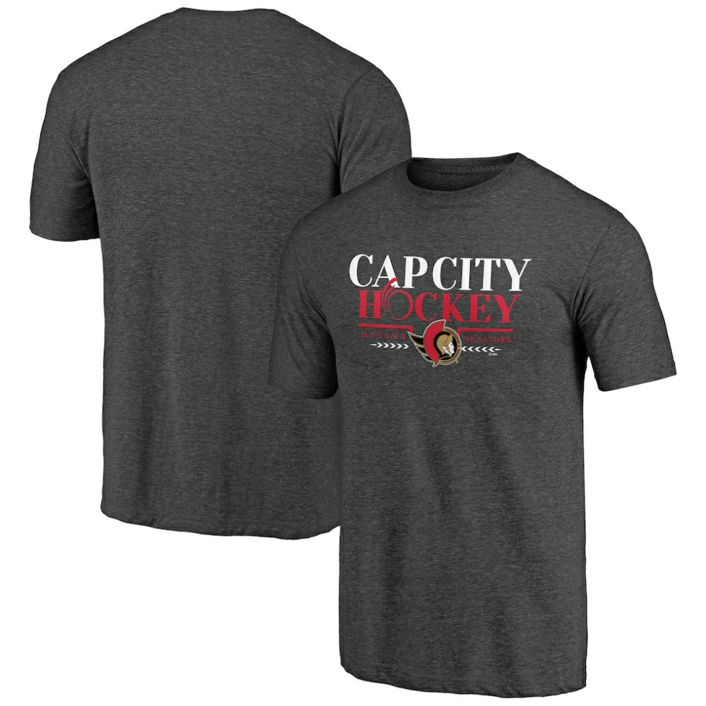 Ottawa Senators Shoot to Score Tri-Blend T-Shirt - Charcoal | US 202545549