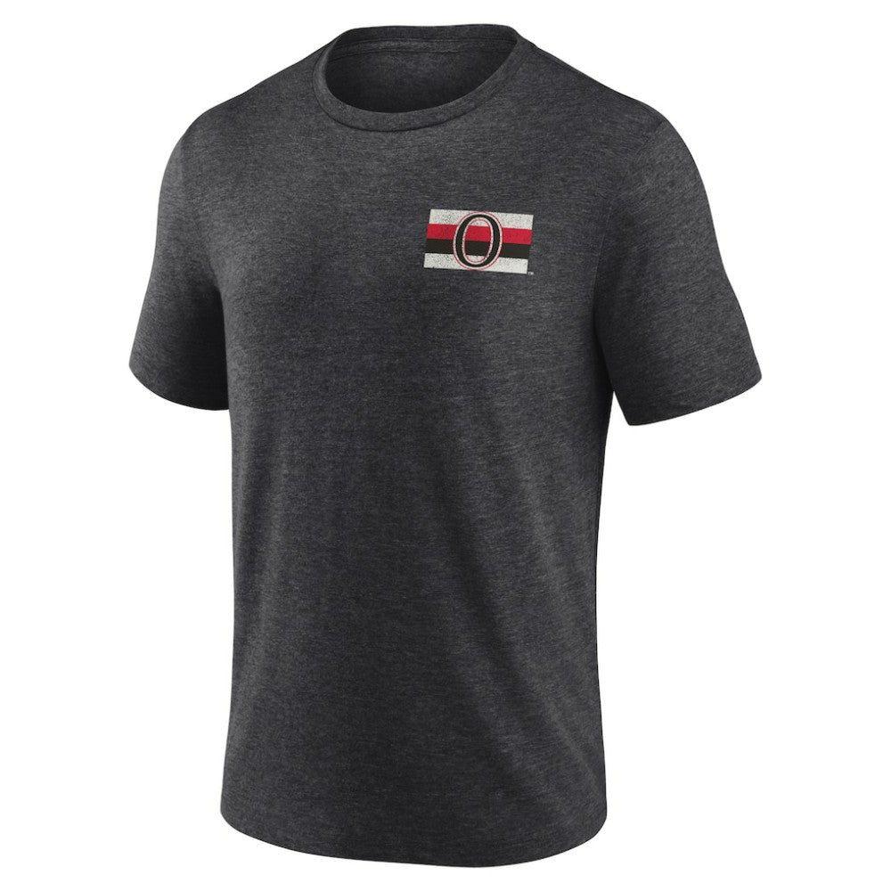 Ottawa Senators Earnest Will Tri-Blend T-Shirt - Charcoal | US 202545550