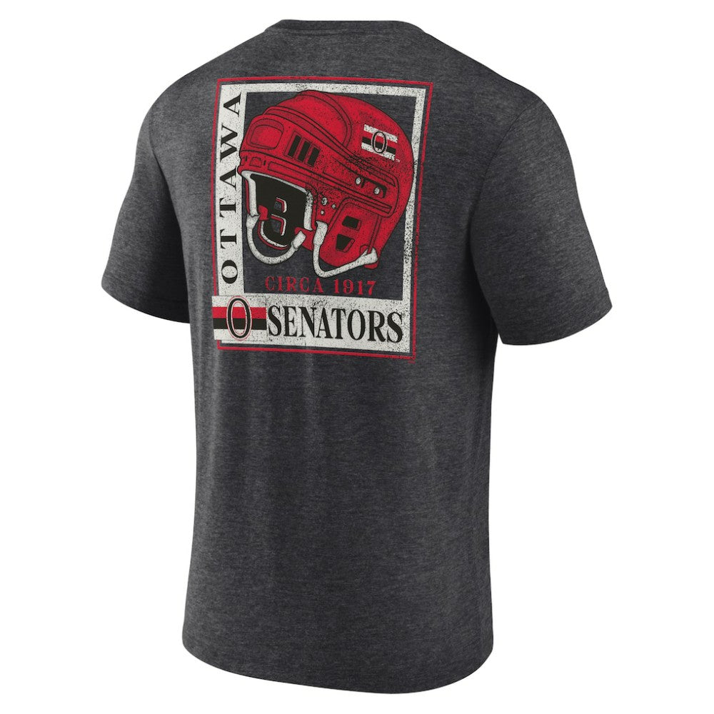 Ottawa Senators Earnest Will Tri-Blend T-Shirt - Charcoal | US 202545550