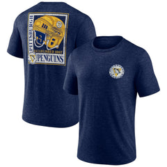 Pittsburgh Penguins Earnest Will Tri-Blend T-Shirt - Navy | US 202545553