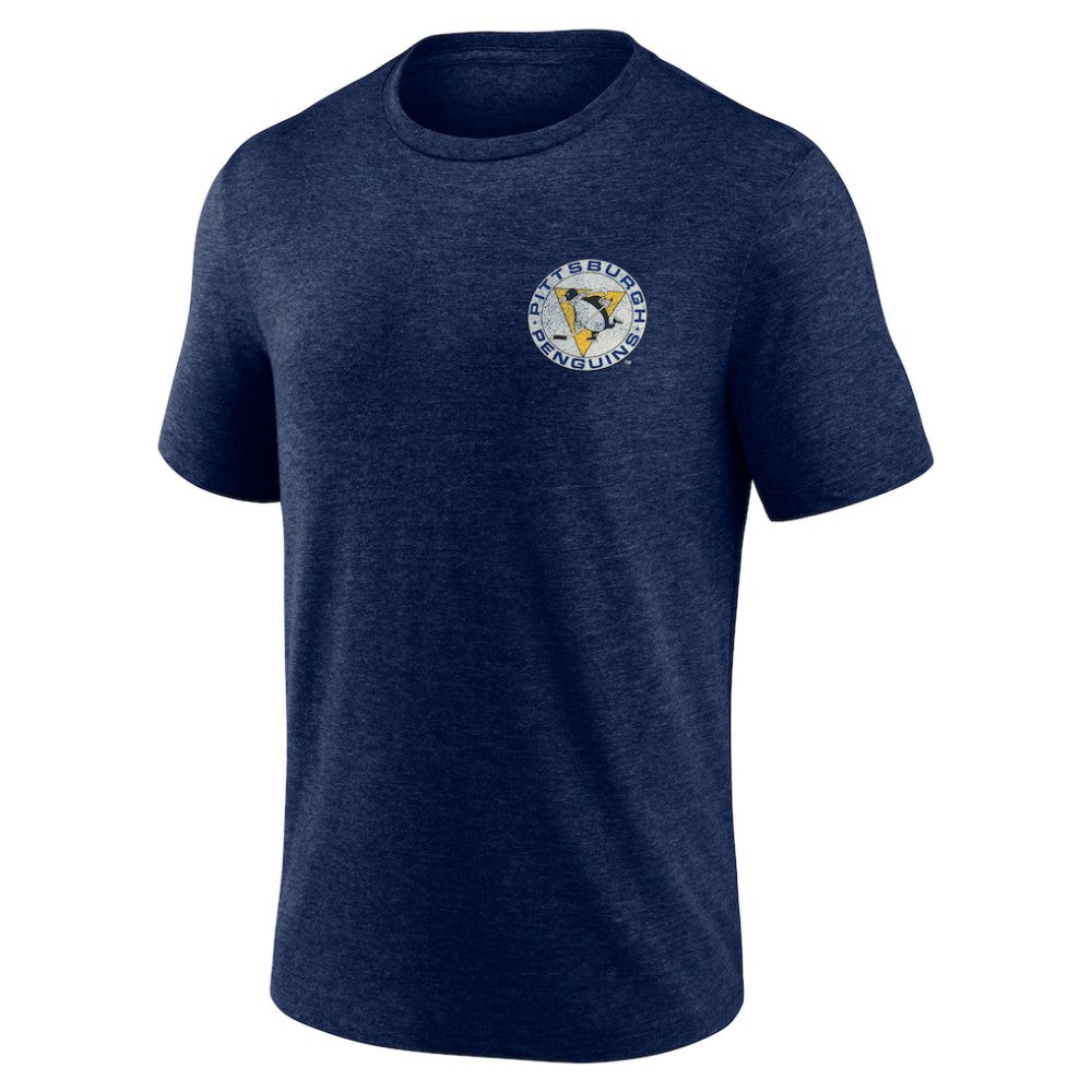 Pittsburgh Penguins Earnest Will Tri-Blend T-Shirt - Navy | US 202545553
