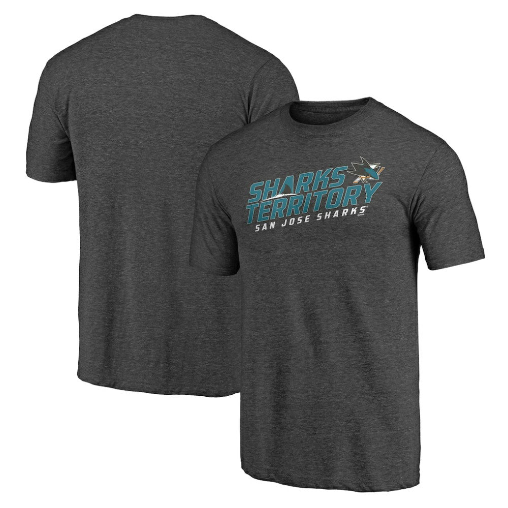 San Jose Sharks Shoot to Score Tri-Blend T-Shirt - Charcoal | US 202545561