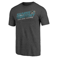 San Jose Sharks Shoot to Score Tri-Blend T-Shirt - Charcoal | US 202545561
