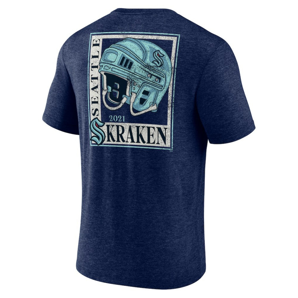 Seattle Kraken Earnest Will Tri-Blend T-Shirt - Deep Sea Blue | US 202545565