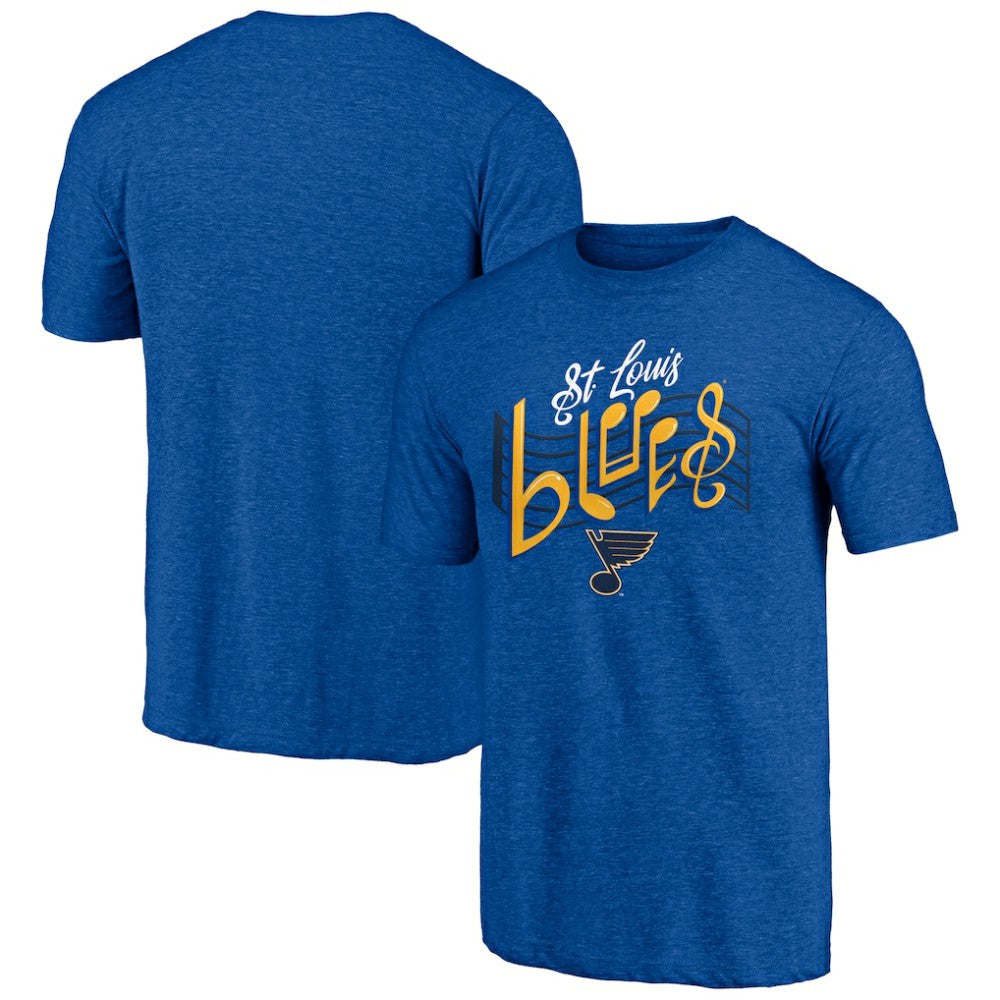 St. Louis Blues Shoot to Score Tri-Blend T-Shirt - Blue | US 202545568