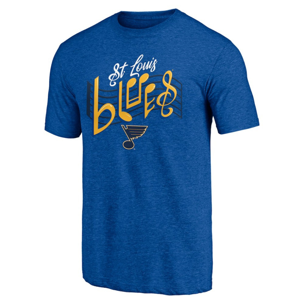 St. Louis Blues Shoot to Score Tri-Blend T-Shirt - Blue | US 202545568