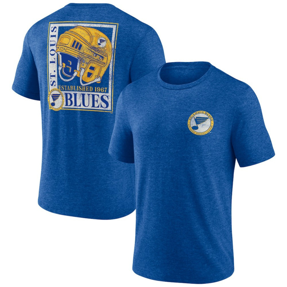 St. Louis Blues Earnest Will Tri-Blend T-Shirt - Blue | US 202545569