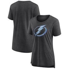 Tampa Bay Lightning Women's Pond Hockey Tri-Blend T-Shirt - Gray | US 202545572