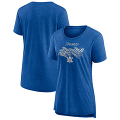 Toronto Maple Leafs Women's Hit the Ice Tri-Blend T-Shirt - Blue | US 202545582