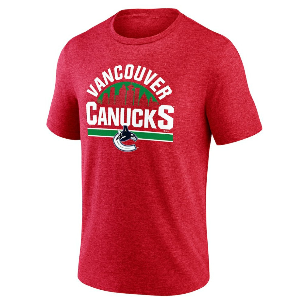 Vancouver Canucks Represent Tri-Blend T-Shirt - Red | US 202545585