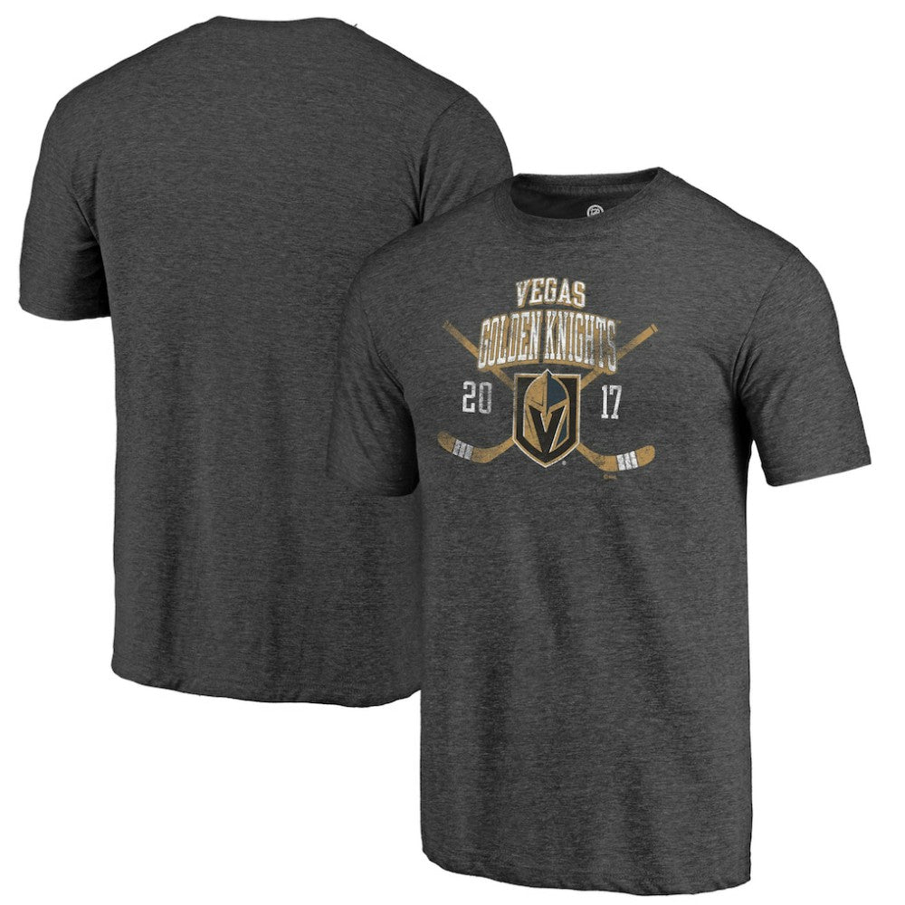 Vegas Golden Knights Line Shift Tri-Blend T-Shirt - Charcoal | US 202545588