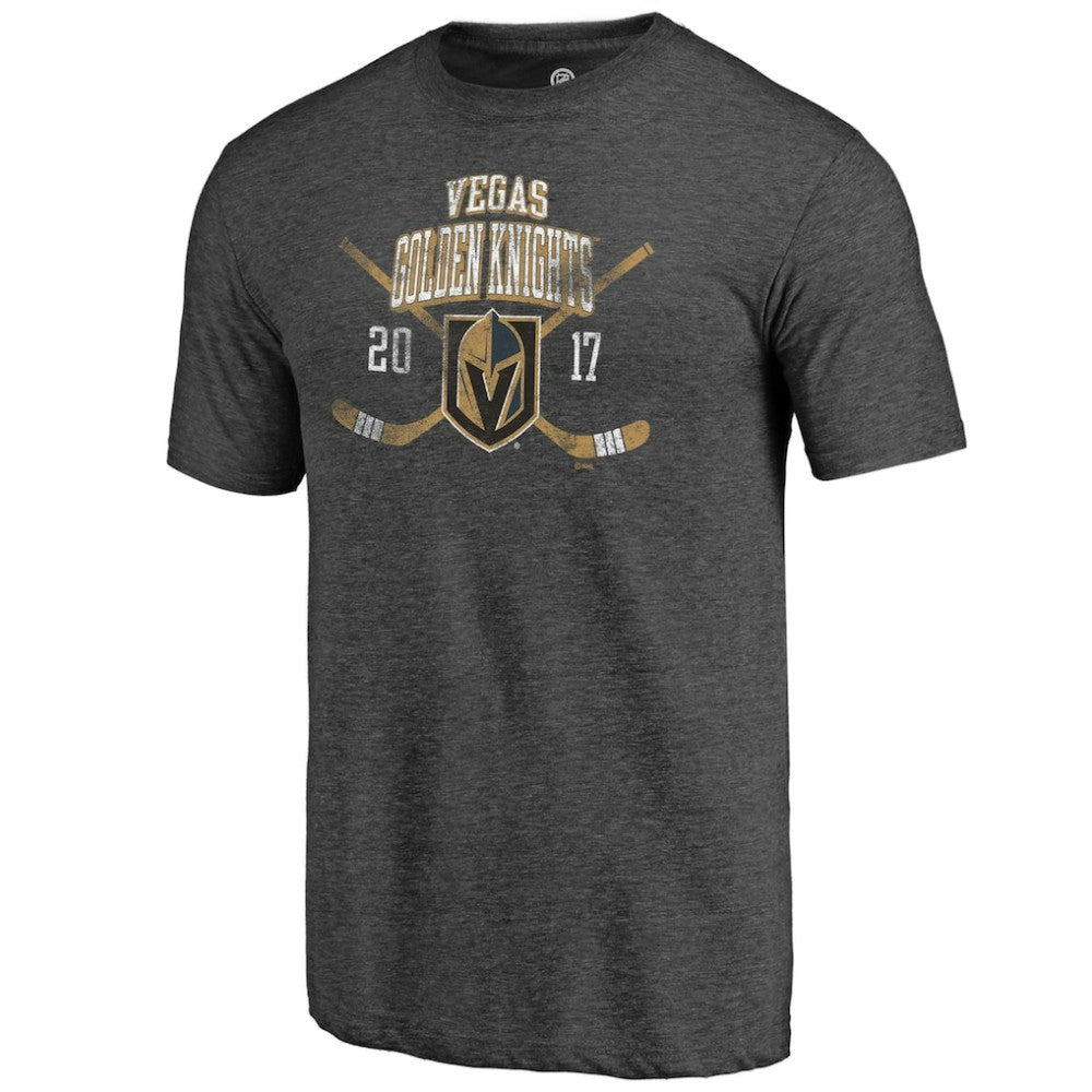 Vegas Golden Knights Line Shift Tri-Blend T-Shirt - Charcoal | US 202545588