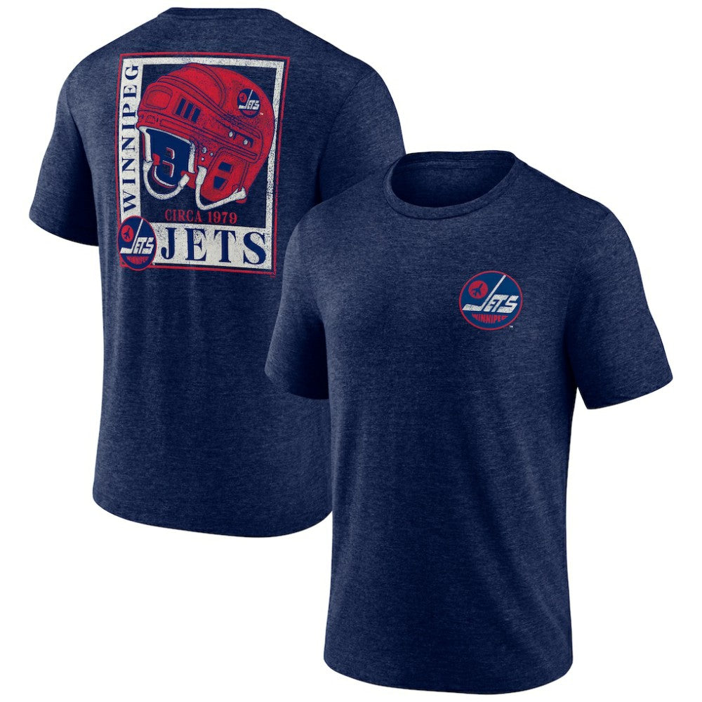 Winnipeg Jets Earnest Will Tri-Blend T-Shirt - Navy | US 202545602